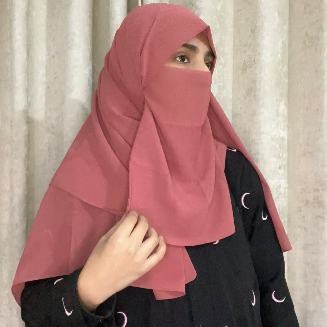 3-in-1 Hijab Essential Set | Rosewood