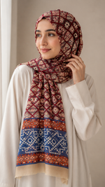 Tribal Sapphire | Lawn Printed Hijab