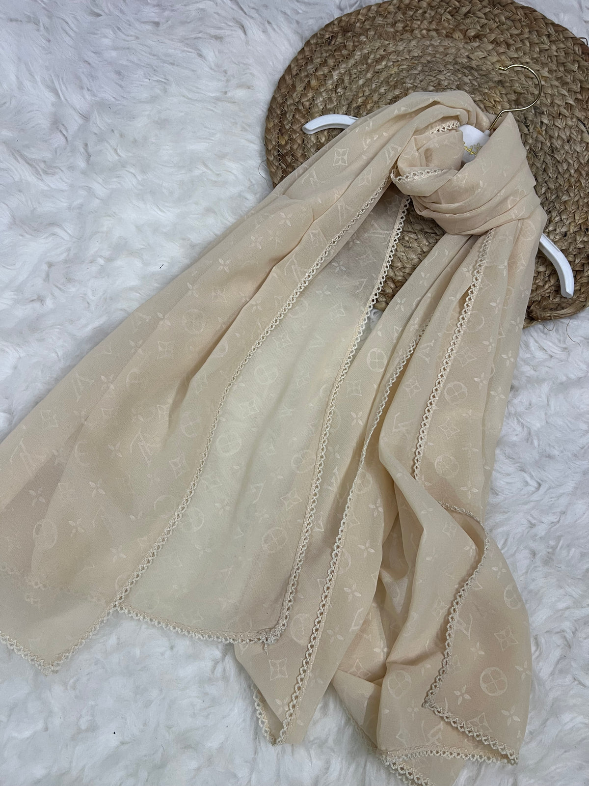 Monogram Georgette | LV | Off White
