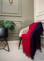 Twin Tone Wool | Crimson Wine × Midnight Plum