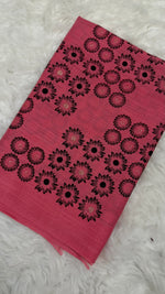 Lawn Block Print Hijab | Floral | Coral Bloom