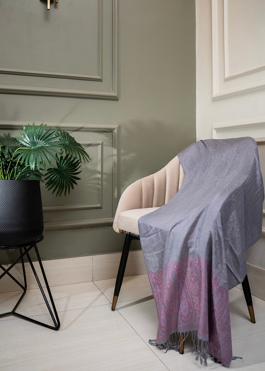 The Signature Pashmina | Silver Lilac Grey