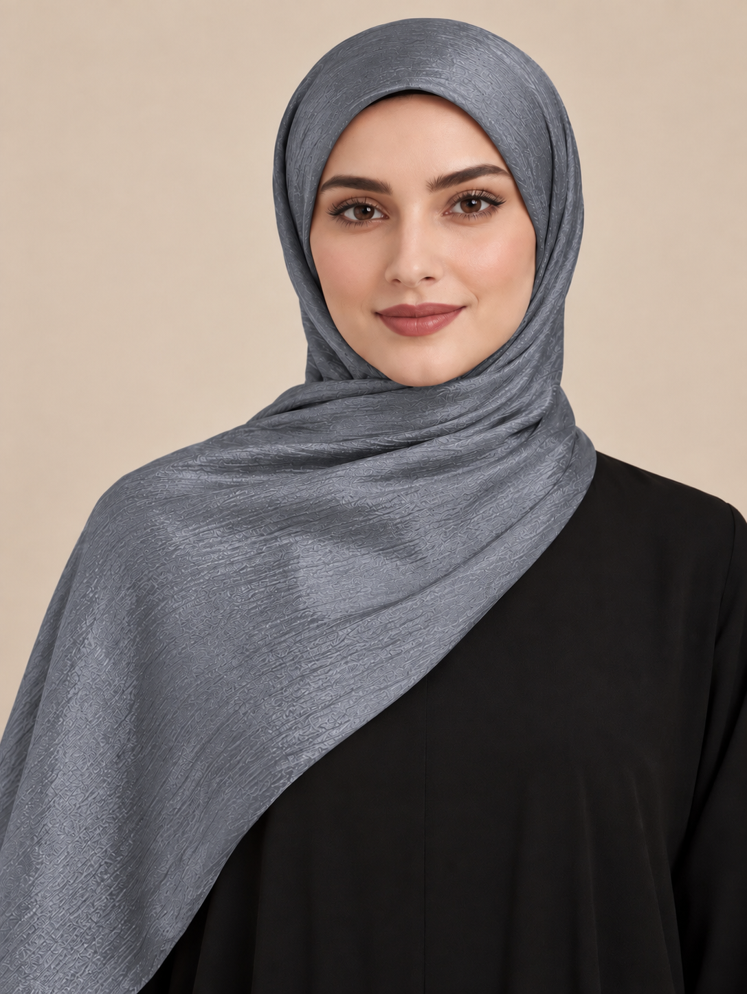 Luxe Crinkle Silk - Steel Grey