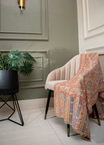 Vintage Loom with ZARI SHINE | Soft Peach Blush Paisley