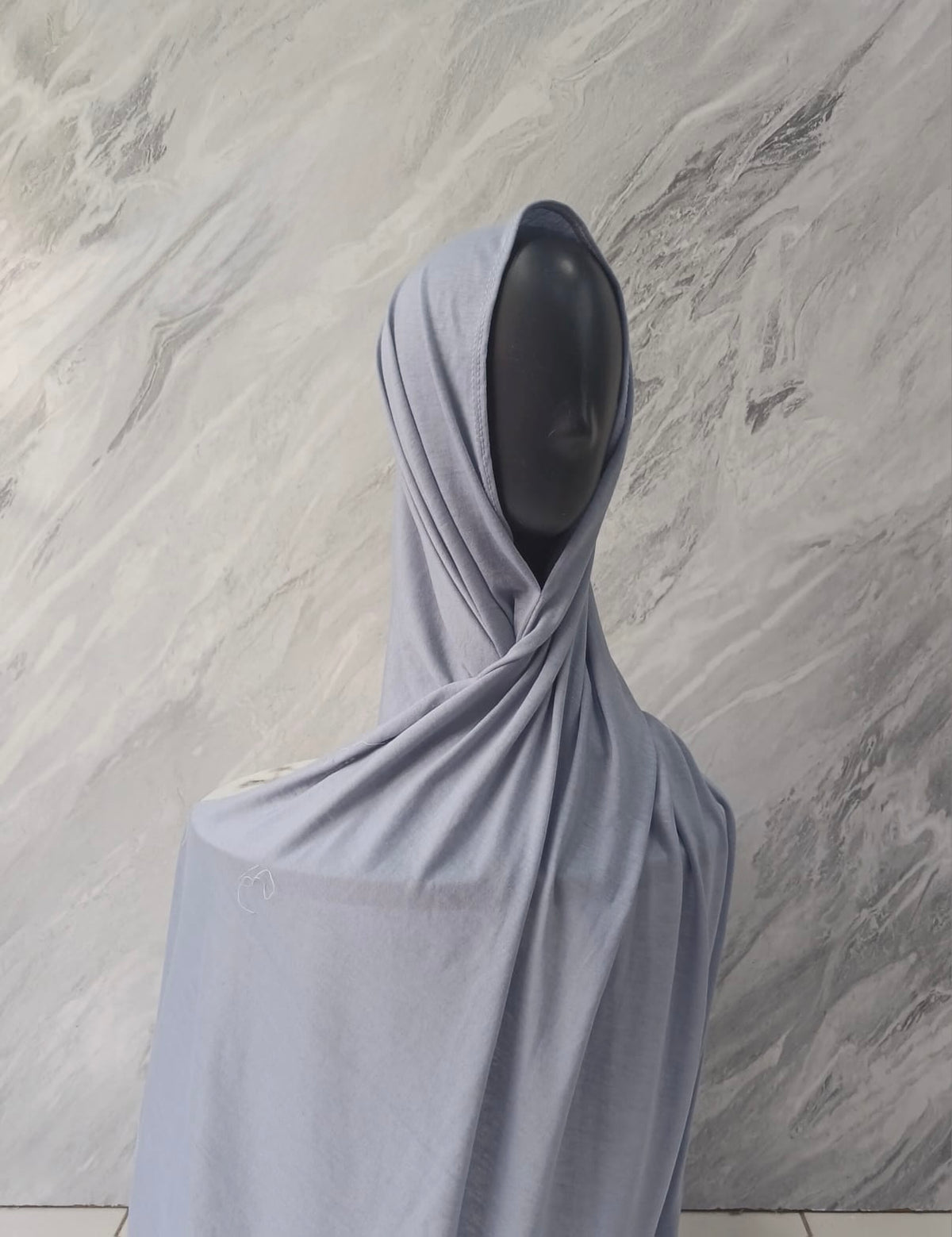 Instant Pre-Sewn Jersey Hijab | Silver Grey