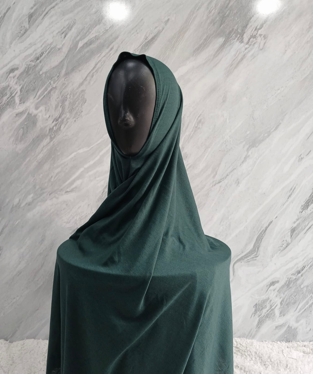 Instant Pre-Sewn Jersey Hijab | Dark Green