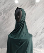 Instant Pre-Sewn Jersey Hijab | Dark Green