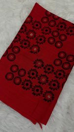 Lawn Block Print Hijab | Floral | Red