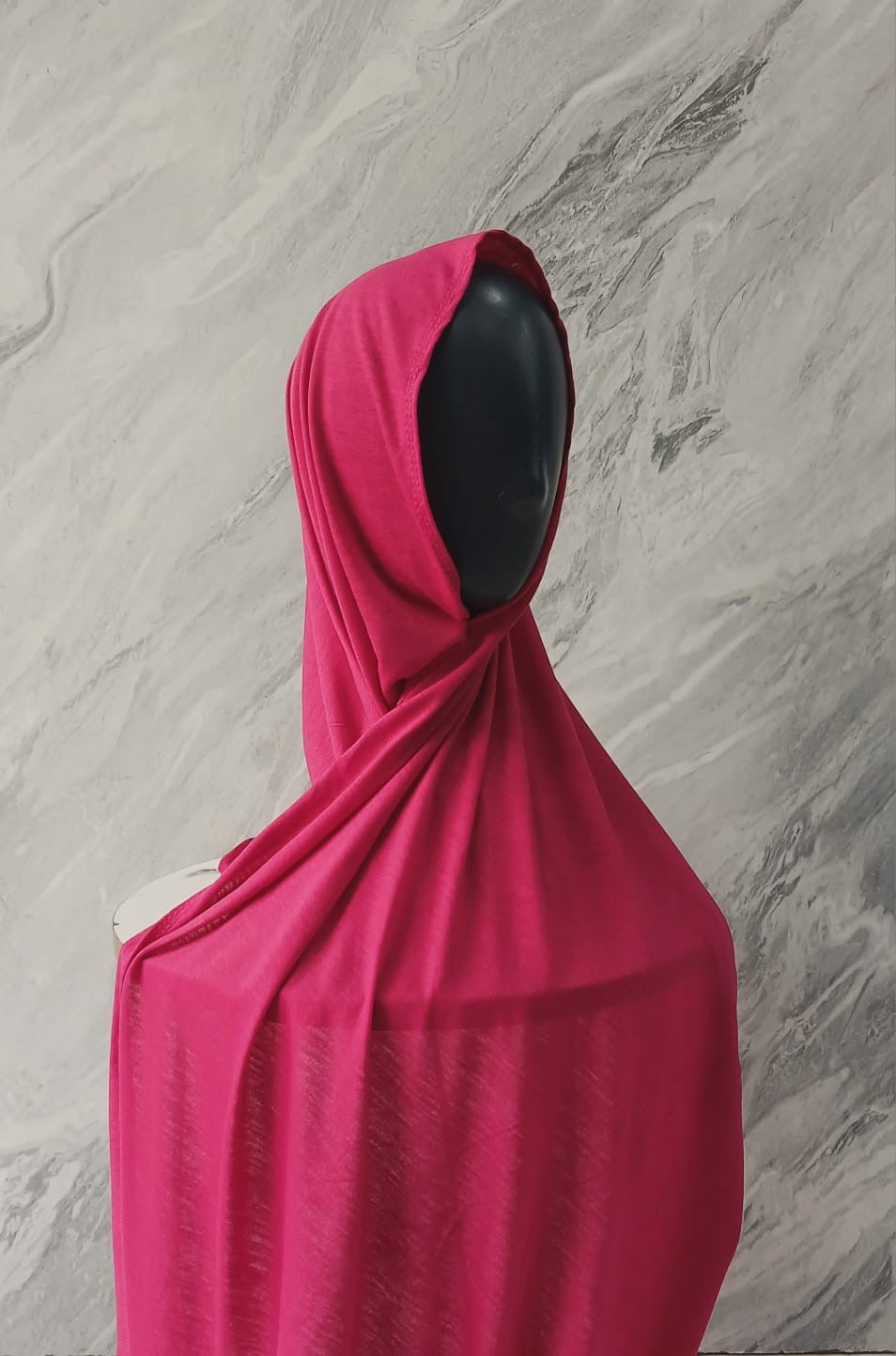 Instant Pre-Sewn Jersey Hijab | Fuchsia Pink
