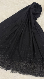 Lawn Stone Drop Hijab | Black
