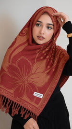 Floral Pashmina | Red
