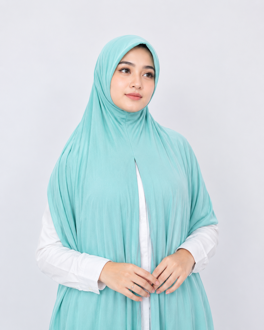 Instant Pre-Sewn Jersey Hijab | Mint Green