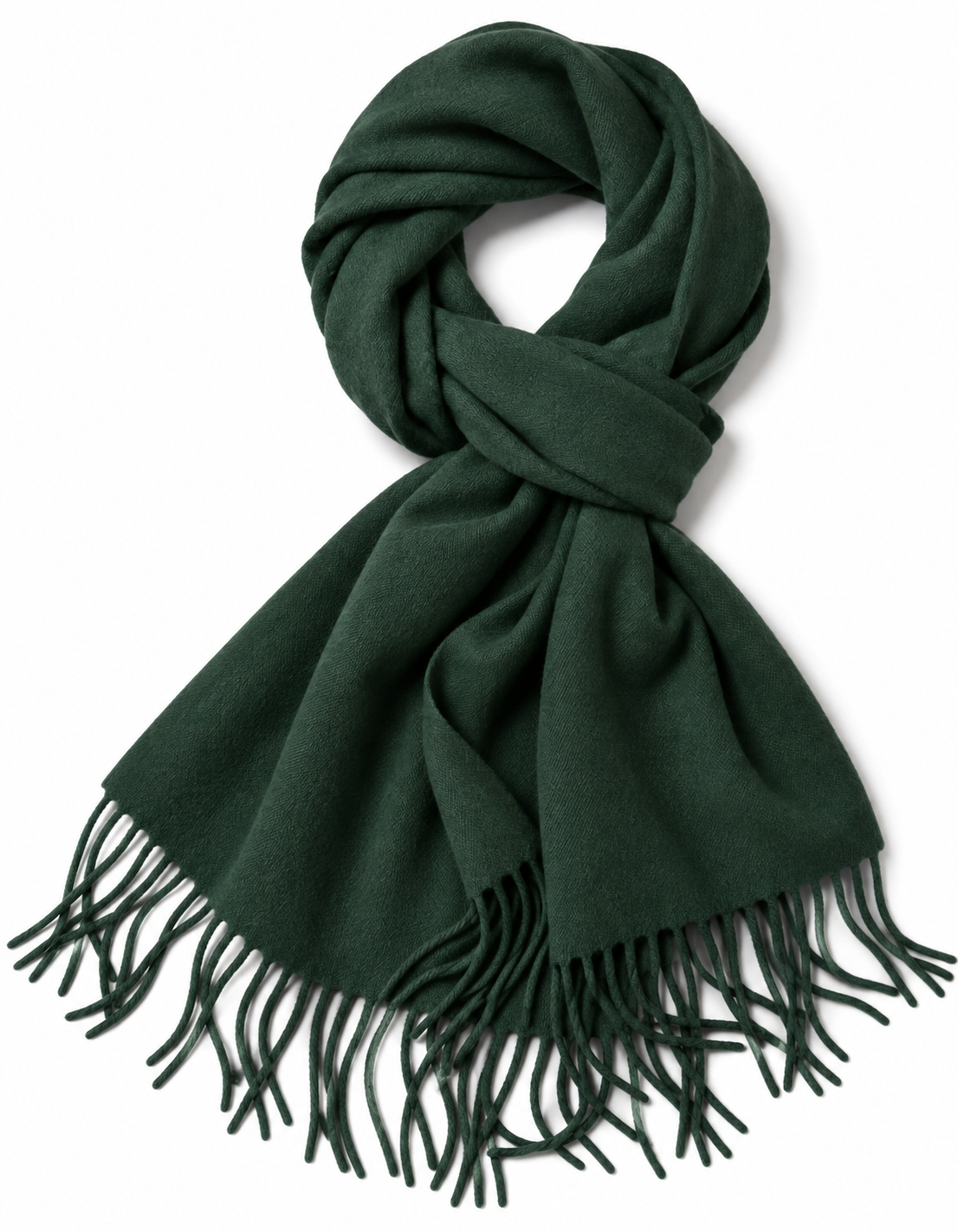 Winter Cashmere Wool Hijab | Dark Green