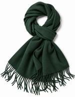 Winter Cashmere Wool Hijab | Dark Green