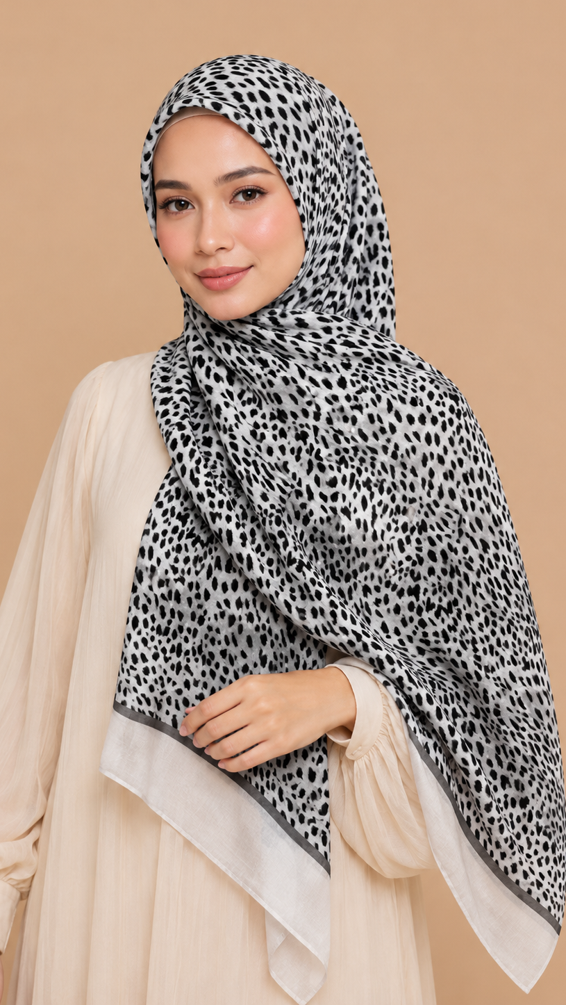 Snow Leopard | Lawn Printed Hijab