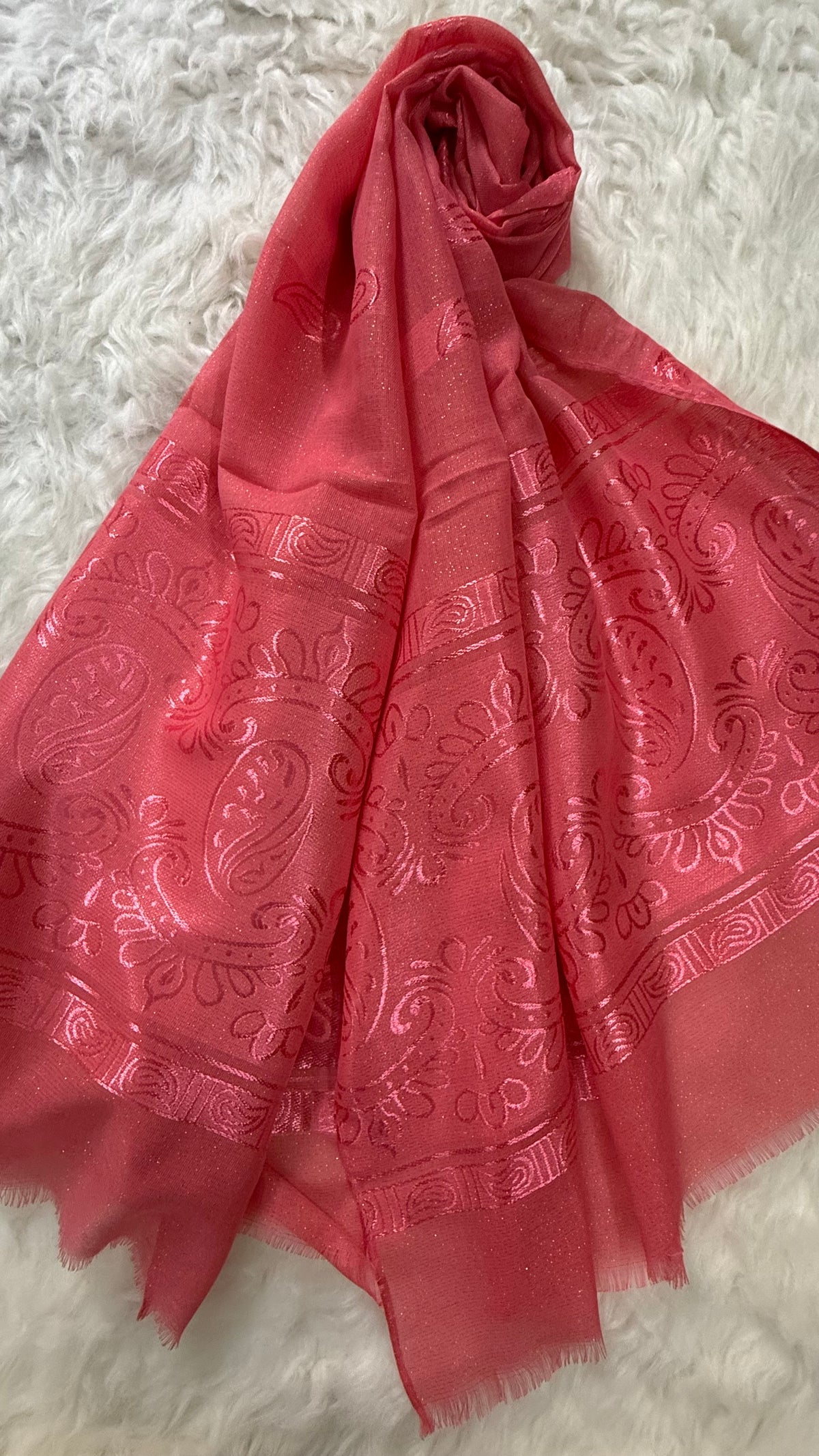 Royale Lawn Jacquard | Crimson Red