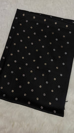 Lawn Block Print Hijab | Shinny Polka Dots | Black