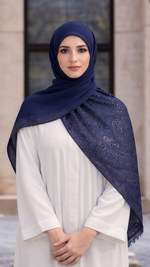 Royale Lawn Jacquard | Deep Navy Blue