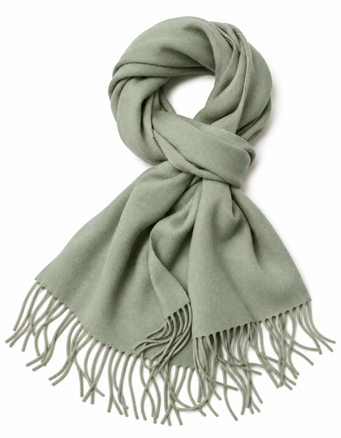 Winter Cashmere Wool Hijab | Sage Green