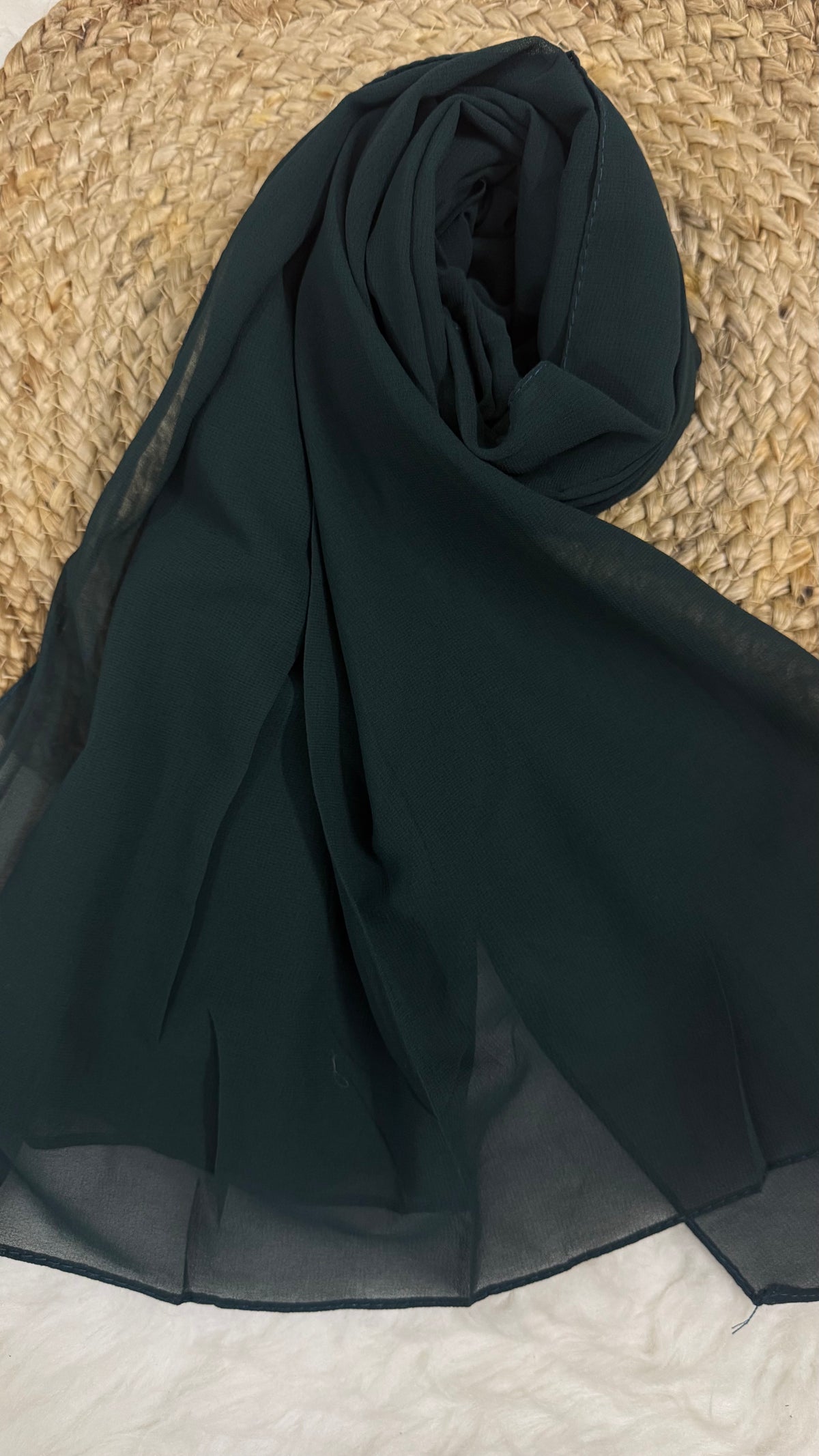 Imported Georgette | Dark Green