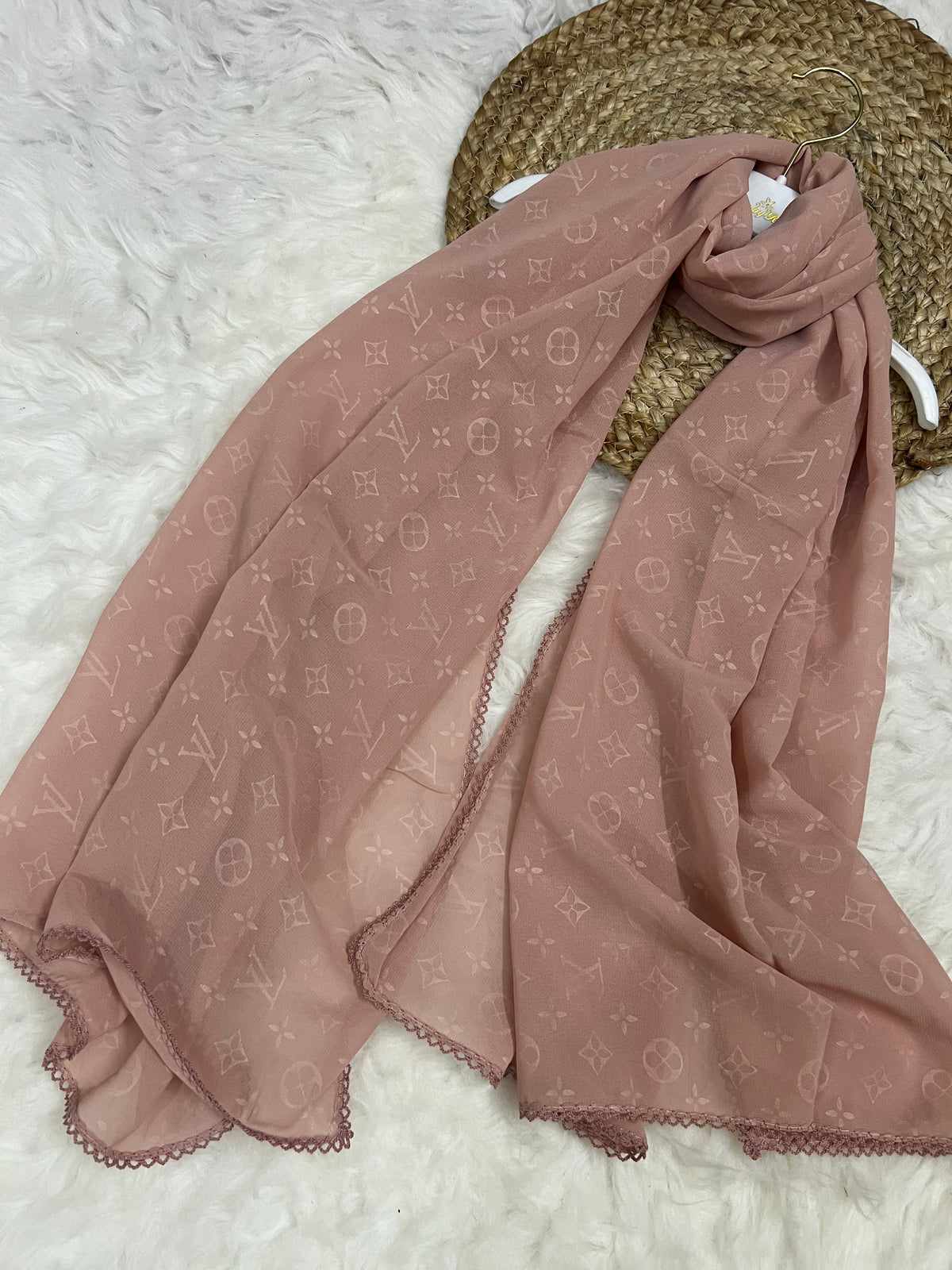 Monogram Georgette | LV | Blush