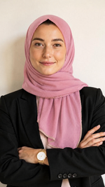 Soft Crinkle Lawn Hijab with Borders| Blush Pink