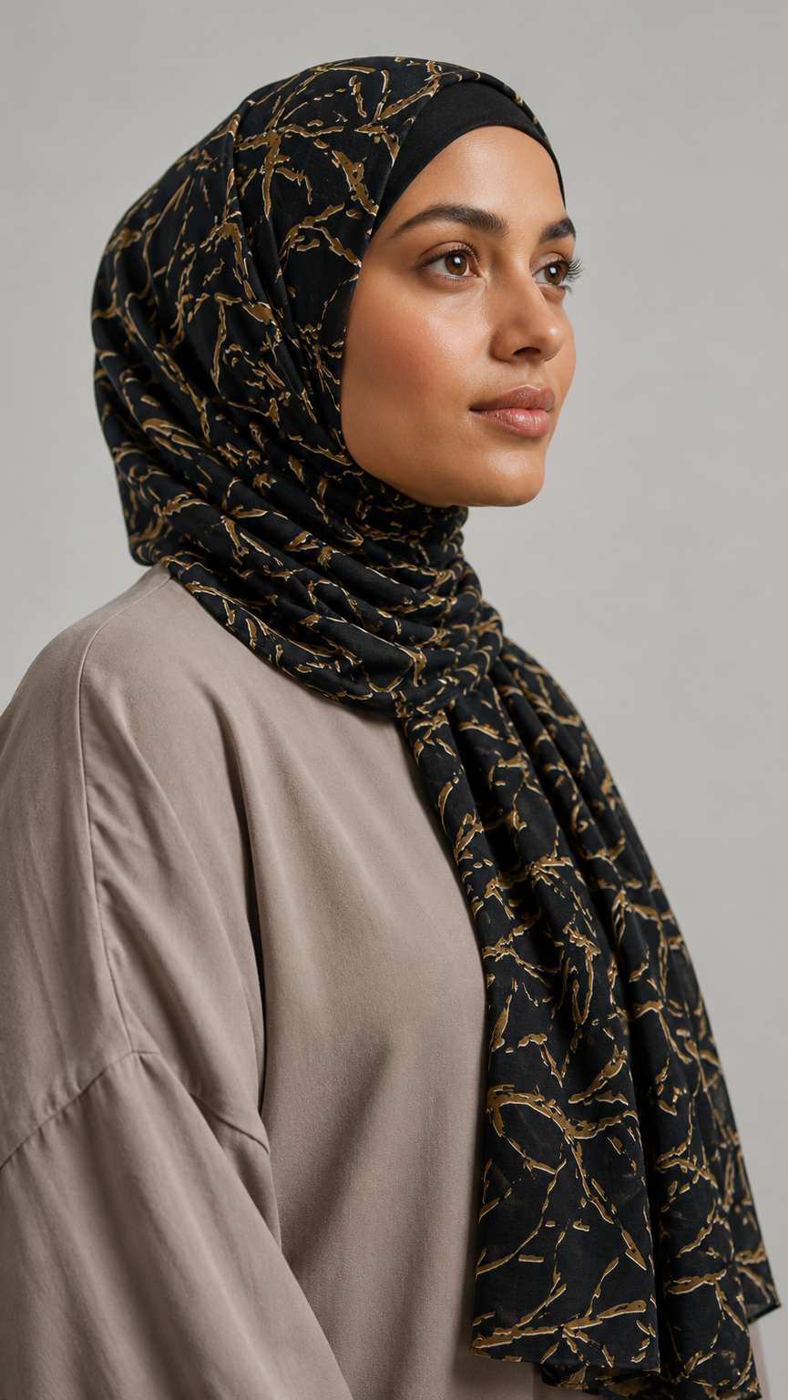 EarthBound | Black | Lawn Printed Hijab