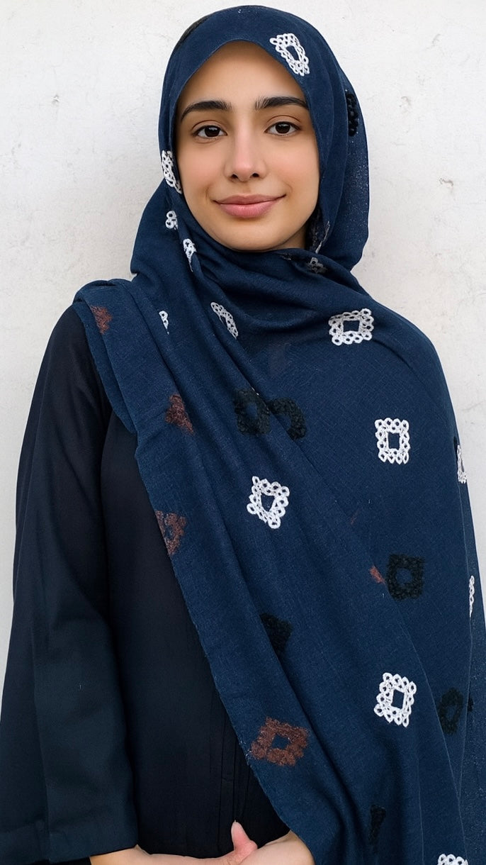 Zari Daira Hijabs | Dark Blue