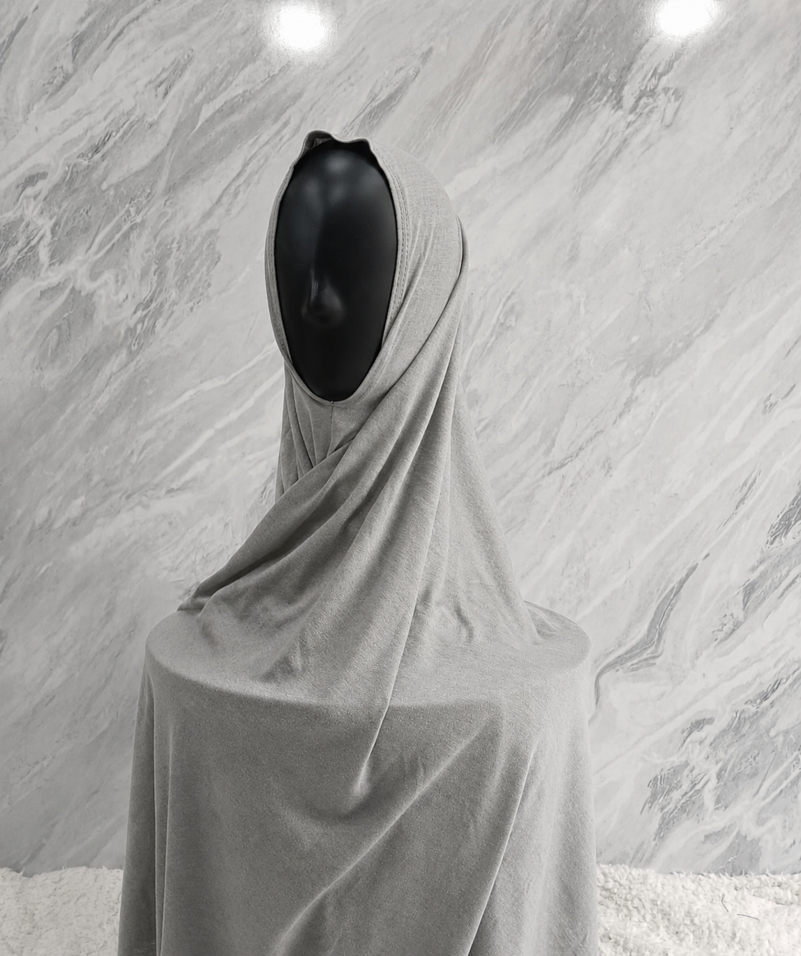 Instant Pre-Sewn Jersey Hijab | Steel Grey