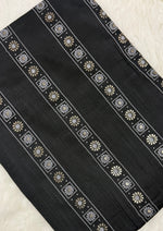 Lawn Block Print Hijab | Stripes | Black