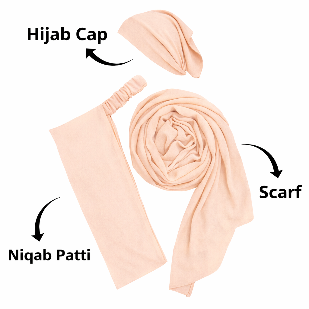 3-in-1 Hijab Essential Set | Pale