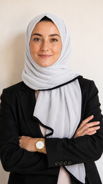 Soft Crinkle Lawn Hijab with Borders | Snow White