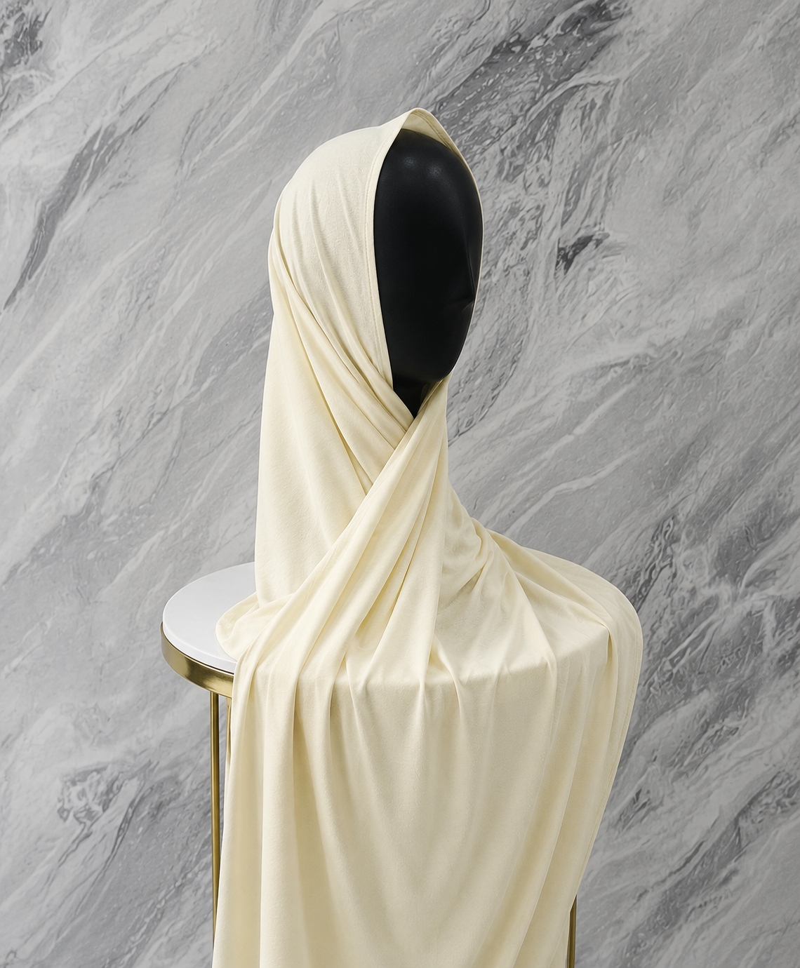 Instant Pre-Sewn Jersey Hijab | Cream
