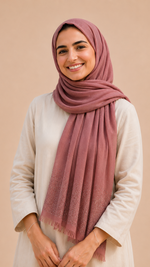 Lawn Stone Drop Hijab | Peachy Pink