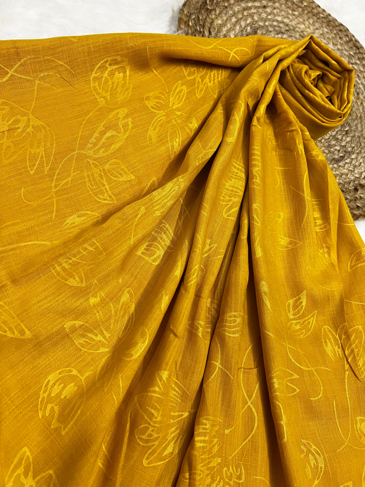 Ethereal Bloom Turkish lawn - Mustard