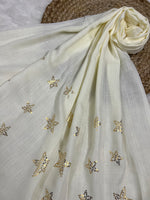 Starry Shine Hijab –Cream White