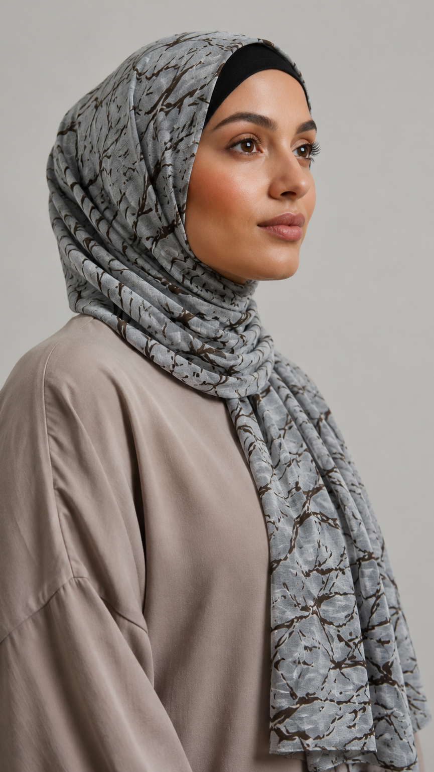 EarthBound | Ice Blue | Lawn Printed Hijab