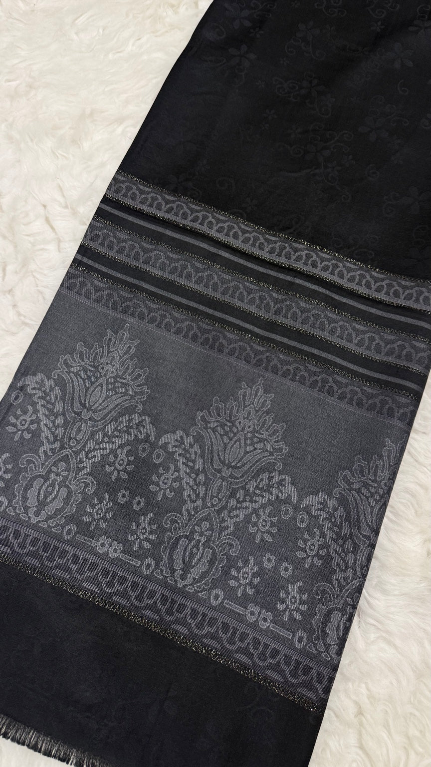Royale Lawn JacquardII | Charcoal Noir