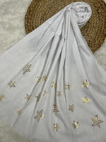 Starry Shine Hijab –White