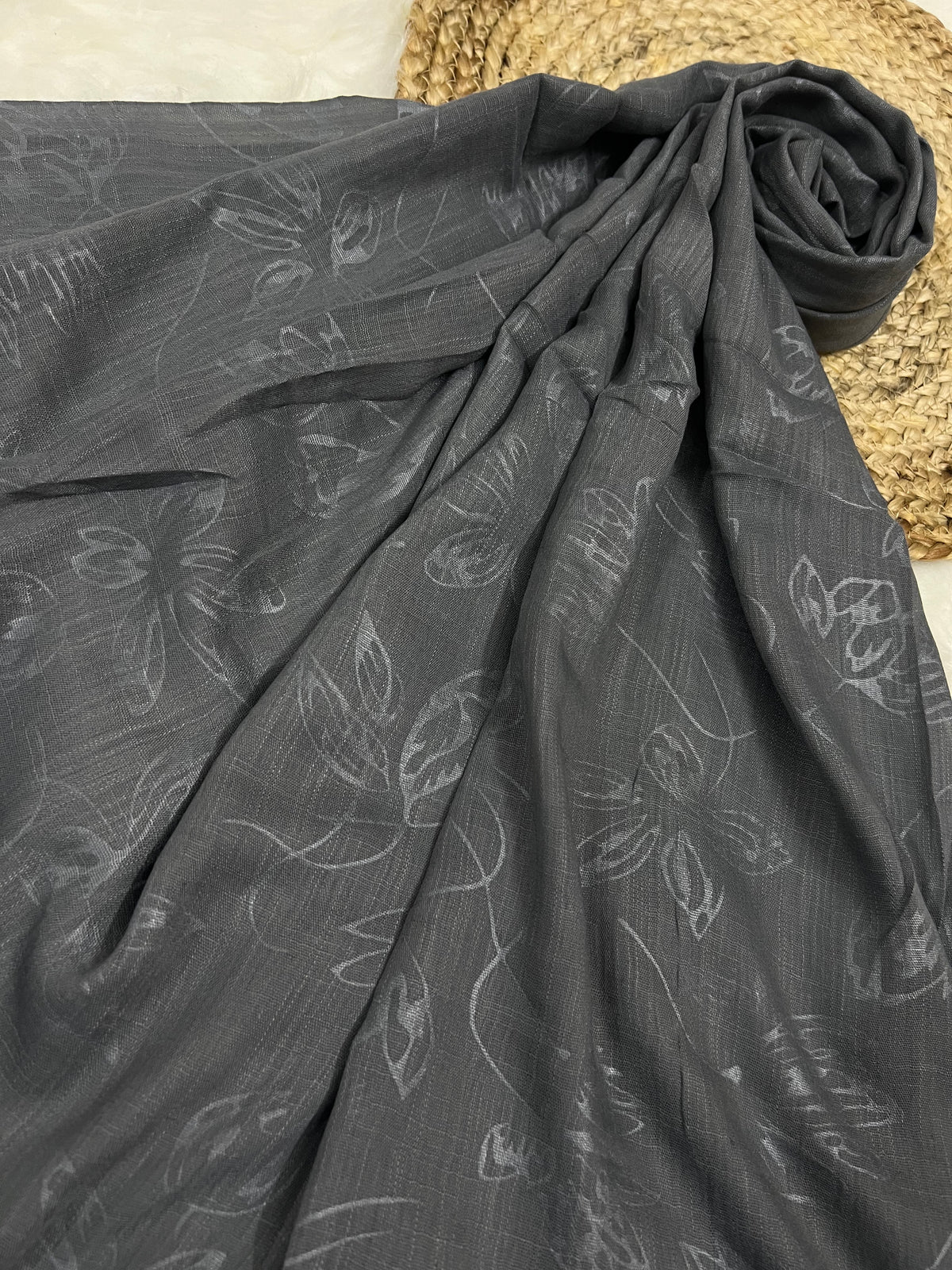 Ethereal Bloom Turkish lawn -Grey