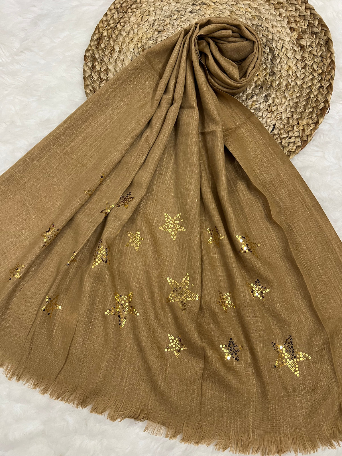 Starry Shine Hijab –Golden Honey