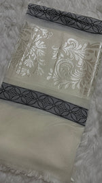 Lawn Jacquard Border | Cream White