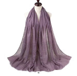 Lawn Sequins Border Hijab | Lilac