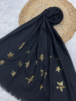 Starry Shine Hijab –Midnight Black