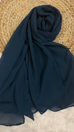 Imported Georgette | Deep Teal Blue