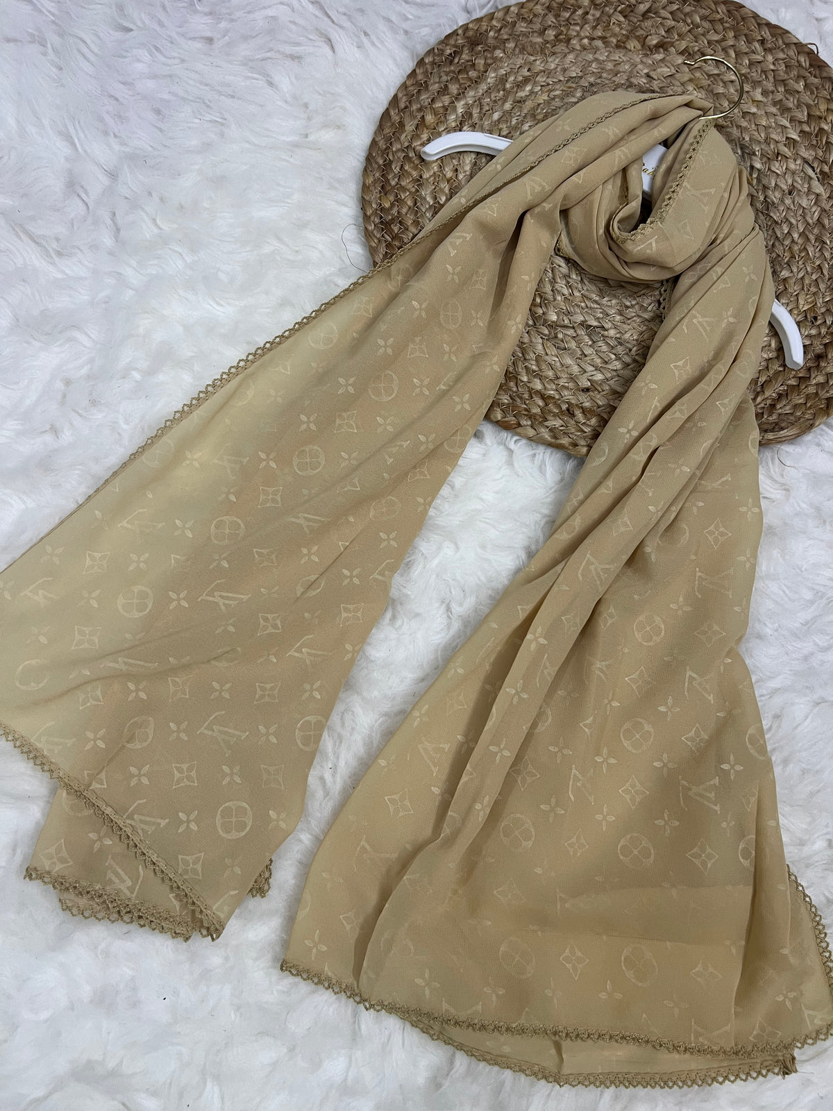 Monogram Georgette | Beige