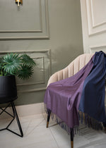 Twin Tone Wool | Dusky Mauve × Deep Navy