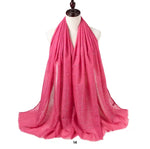 Lawn Sequins Border Hijab | Fuchsia Pink