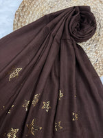 Starry Shine Hijab –Deep Mocha