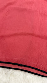 Soft Crinkle Lawn Hijab with Borders | Candy Pink